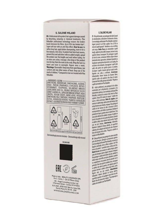 IL SALONE Plex Bond Rebuilder Oil For Reconstruction Very Damaged Hair 100 Ml - Image 3