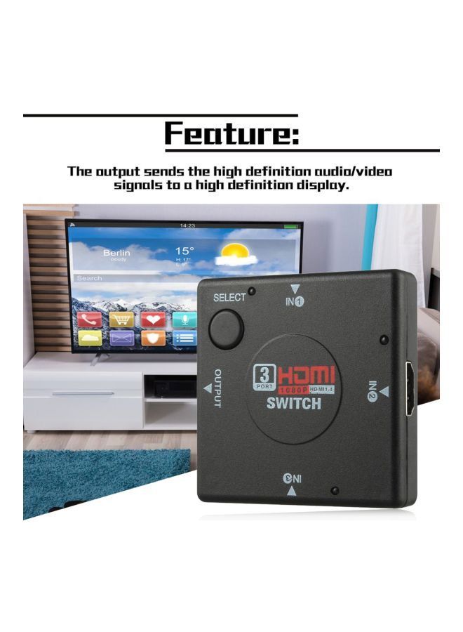 NIBEMINENT HDMI Switch Audio Video Converter Black  - Image 5