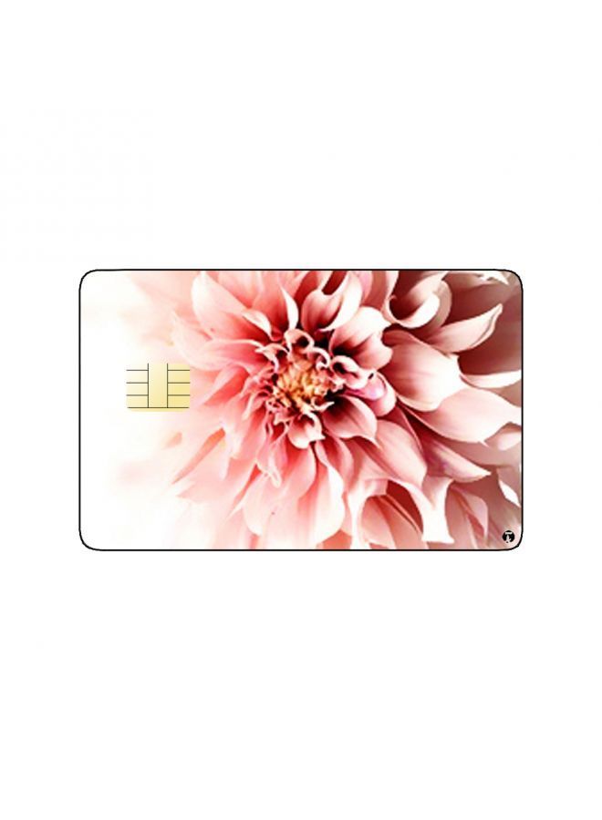 RKN PRINTED BANK CARD STICKER Beautiful Pink Flowers Drawing - Image 2
