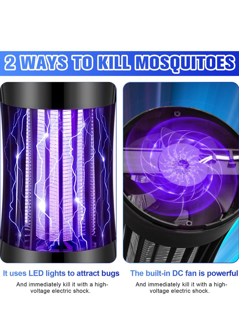 SYOSI Mosquito Killer Lamp Indoor, Portable Bug Zapper Light Fly Killer, 1500V UV Attraction Lighted Mosquito Lamp Trap, USB Electric Rechargeable Mosquito Killer for Outdoor, Home, Patio, Camping - Image 3