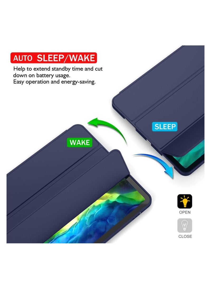 vesus iPad Pro 12.9 Case 2020 with Pencil Holder (4th Generation), Premium Protective Case Cover with Soft TPU Back and Auto Sleep/Wake Feature for 2020/2018 - Image 4