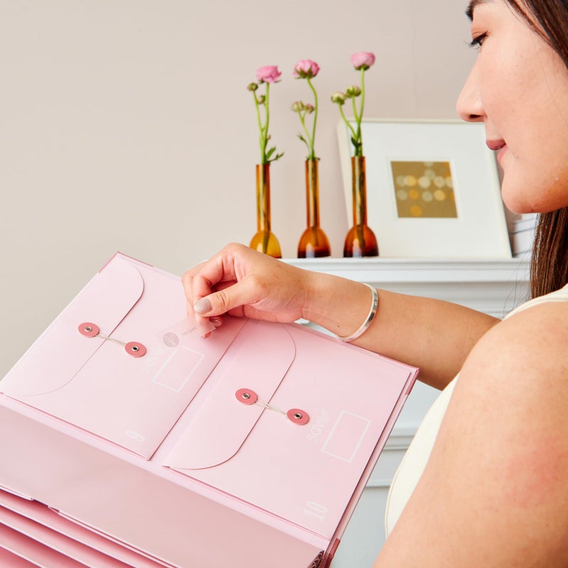 Savor The FolioÂ® Important Document Organizer by Savor | Binder with Guided Labels, Acid-Free File Folder Organizer with 10 Pockets, Document Holder for Home Records, Legal and Medical Papers (Pink) - Image 5