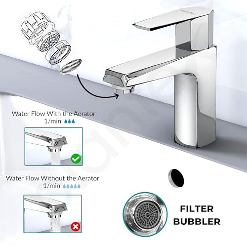 Plantex Pillar Tap for Wash Basin with Teflon Tape/Tap for Wash Basin/Water Tap-Chrome (Celesiya-1243) - Image 5
