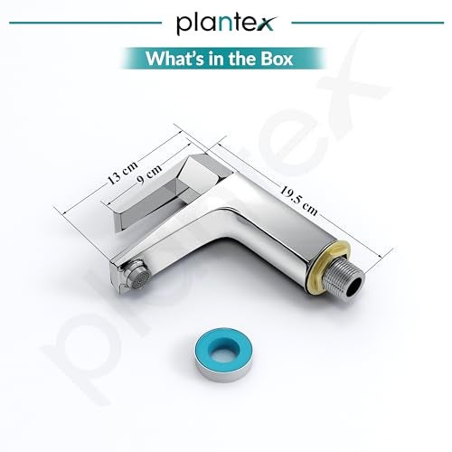 Plantex Pillar Tap for Wash Basin with Teflon Tape/Tap for Wash Basin/Water Tap-Chrome (Celesiya-1243) - Image 3