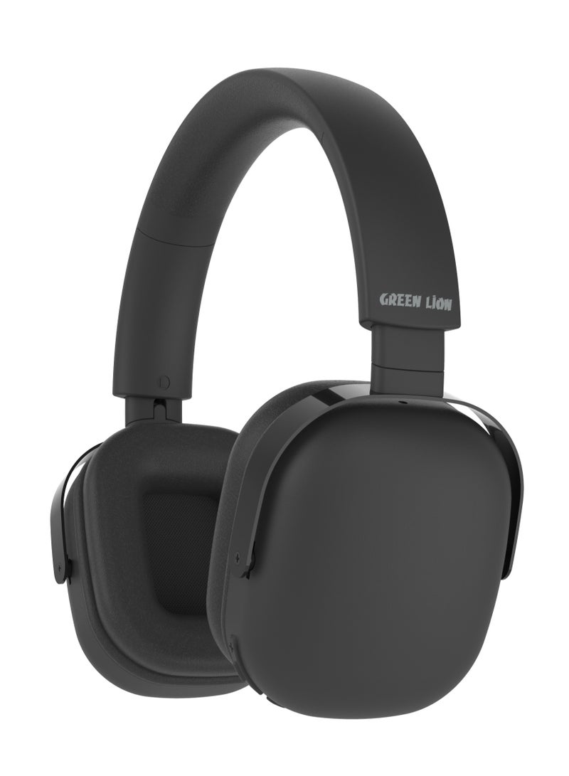 GREEN LION ECHO ANC Headphone / Clear Sound / Zero Noise / Significant Working Hours / Considerable Range Distance / Microphone / Aux Support / 40mm Driver / V5.3 Bluetooth / Durable - Black - Image 2