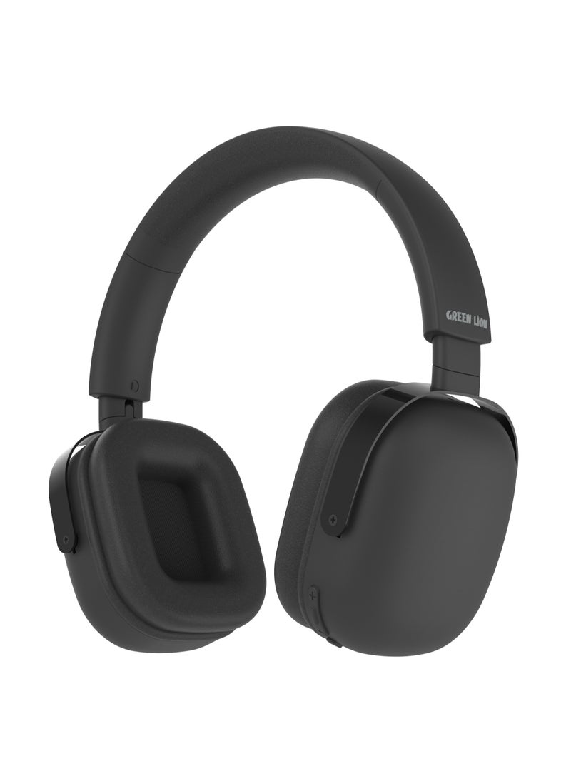 GREEN LION ECHO ANC Headphone / Clear Sound / Zero Noise / Significant Working Hours / Considerable Range Distance / Microphone / Aux Support / 40mm Driver / V5.3 Bluetooth / Durable - Black - Image 3