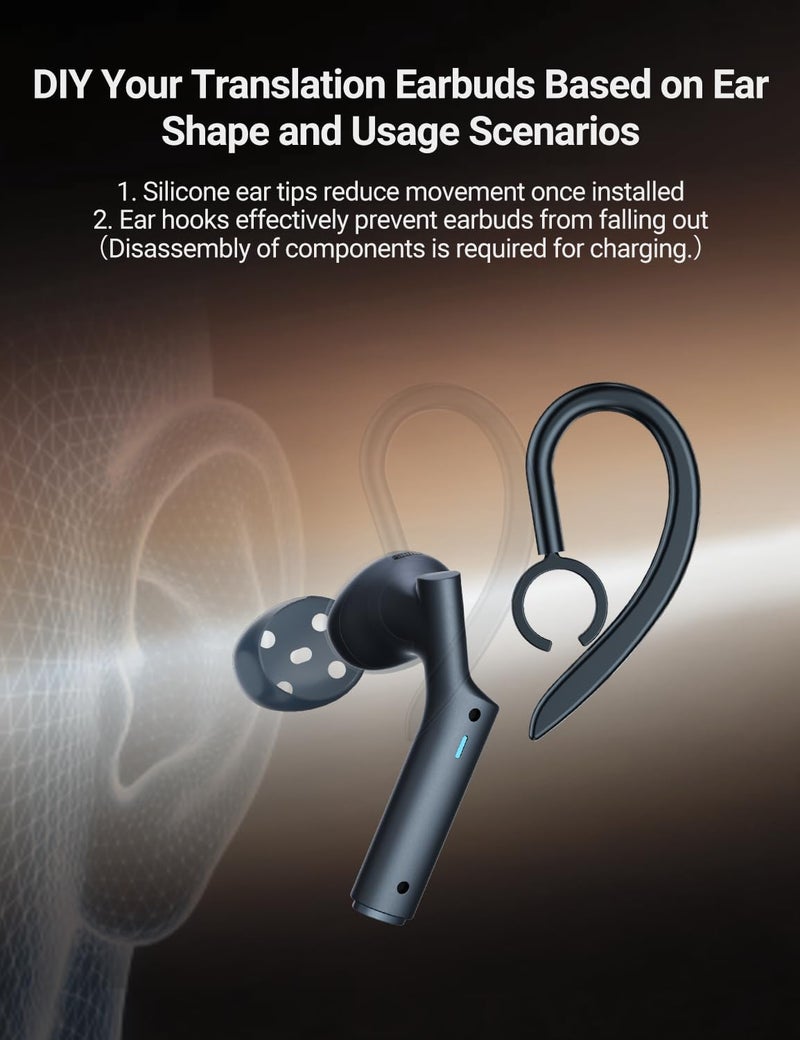 Timekettle W4 Translation Earbuds,for Global Business & Relationships,Bone-Voiceprint Sensor for Clear Voice in Noise, AI Auto-Correction,Protected Privacy with GDPR,Instant Setup via iOS/Android APP - Image 5