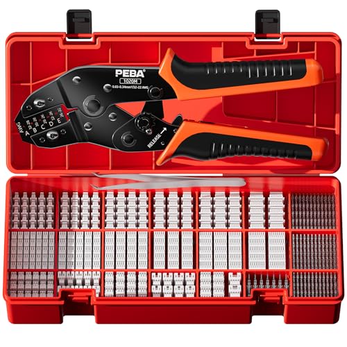 PEBA Crimping Tool and JST Connector Kit, 22 Types of 1.0mm JST-SH, 1.25mm JST-GH, 1.5mm JST-ZH Connectors & Contacts, Crimp Pliers AWG 32-22 for 1.0mm - 2.0mm Pitch Pin Terminal, for DIY Electronics - Image 1