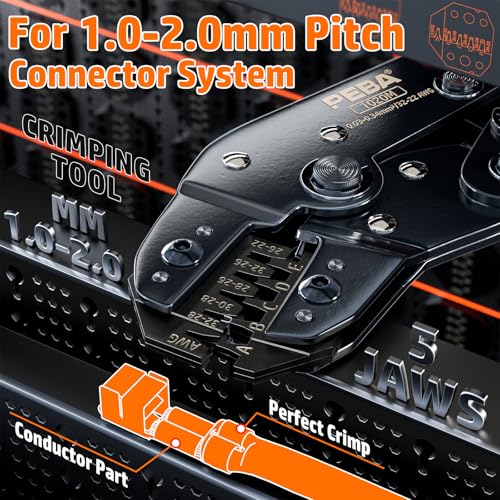 PEBA Crimping Tool and JST Connector Kit, 22 Types of 1.0mm JST-SH, 1.25mm JST-GH, 1.5mm JST-ZH Connectors & Contacts, Crimp Pliers AWG 32-22 for 1.0mm - 2.0mm Pitch Pin Terminal, for DIY Electronics - Image 2