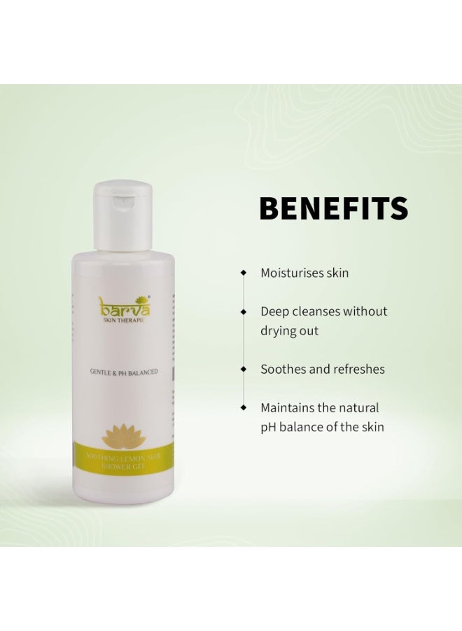 Barva Calming Soothing Lemon Aloe Shower Gel 200ml | Refreshing & Stress Relief Body Wash | With Aloe Vera | Gentle Cleansing for All Skin Types - Image 4