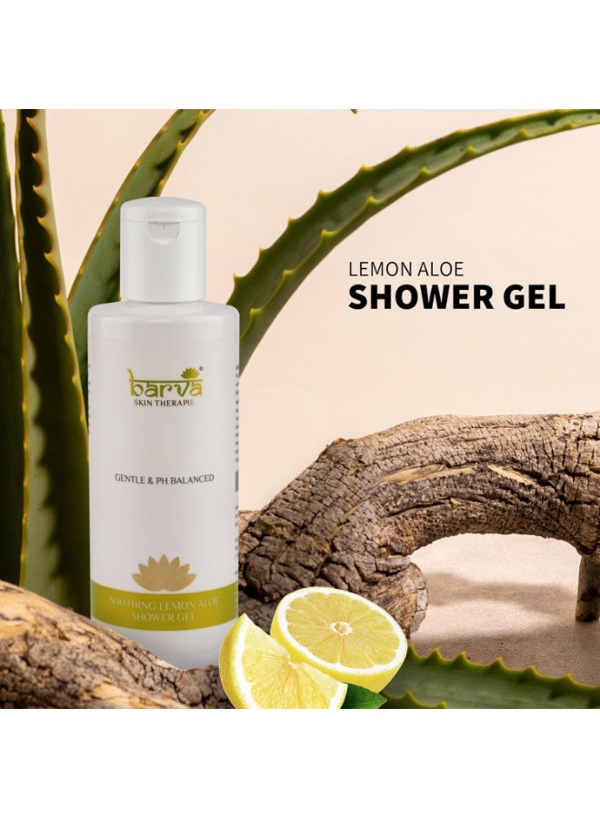 Barva Calming Soothing Lemon Aloe Shower Gel 200ml | Refreshing & Stress Relief Body Wash | With Aloe Vera | Gentle Cleansing for All Skin Types - Image 3