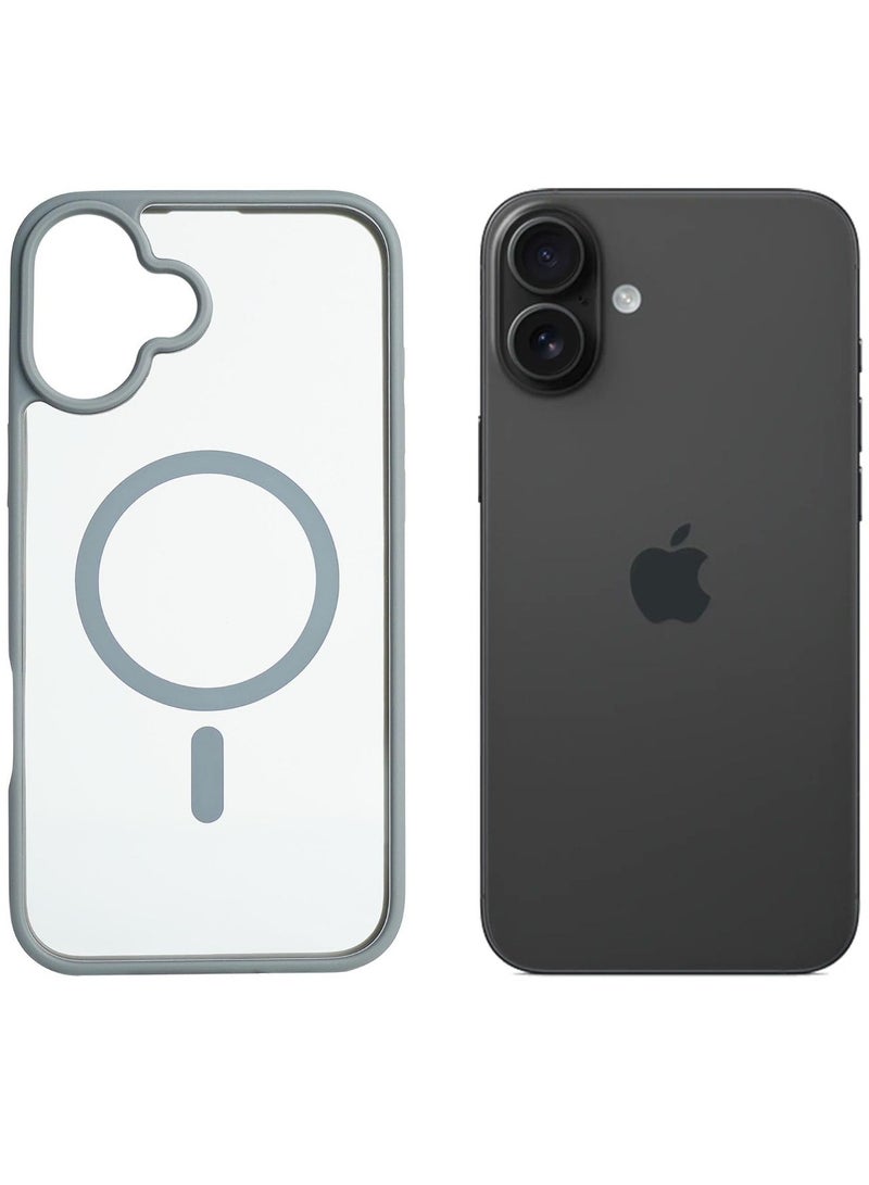 Aztech Magnetic Case for iPhone 16 Plus Compatible with MagSafe, Translucent Matte Back Camera Lens Full Protection Slim Shockproof Phone Cover Anti-Scratch Bumper, Scratch-Resistant Back For Apple 