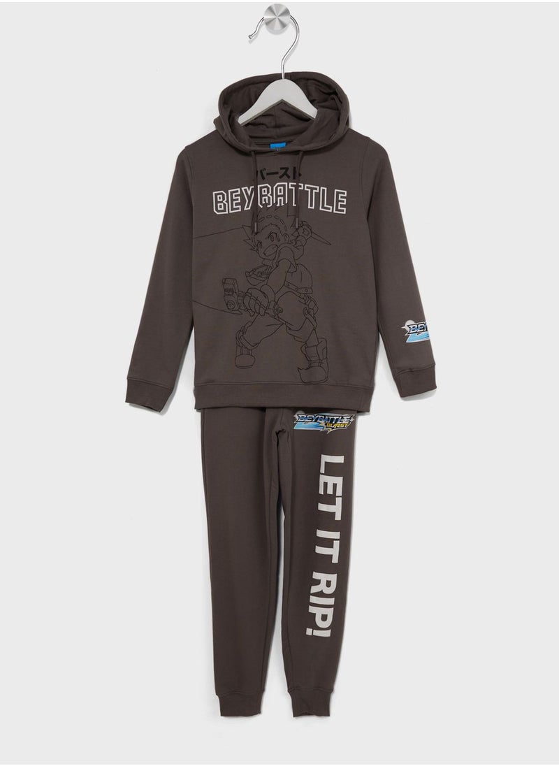 CN Dragon Ball - Boys Dragon Ball Printed Hoodie And Jogger Set - Image 1