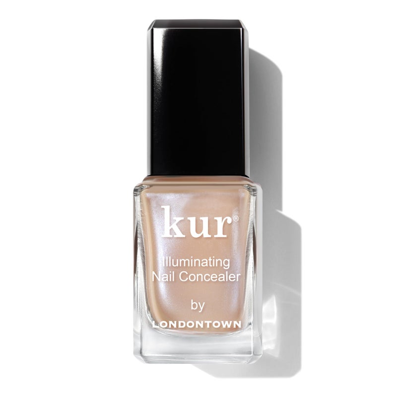 LONDONTOWN Bare Illuminating Nail Concealer, Sheer Brightening Nail Polish & Strengthener for Yellowing, Damaged or Discolored Nails, Natural Nail Perfector, Lustrous Beige, 21+ Free, 0.4 Fl Oz - Image 1
