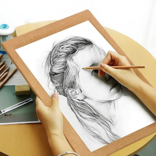 Cliths 6 Pcs MDF Drawing Board Wooden Art Panel for Painting, Watercolour, Acrylic, Sketching Mix Media Smooth MDF Drawing Board 11mm Thick A4 [21x29.7Cm] - Image 2