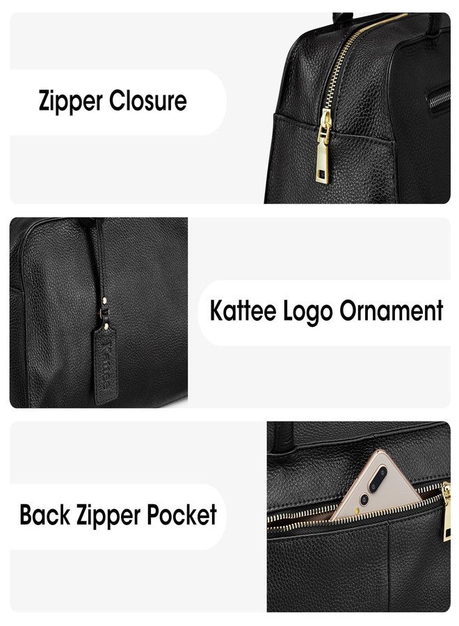 Kattee Leather Purses and Handbags for Women Medium Top-handle Tote Bag Satchel Shoulder Bags - Image 5