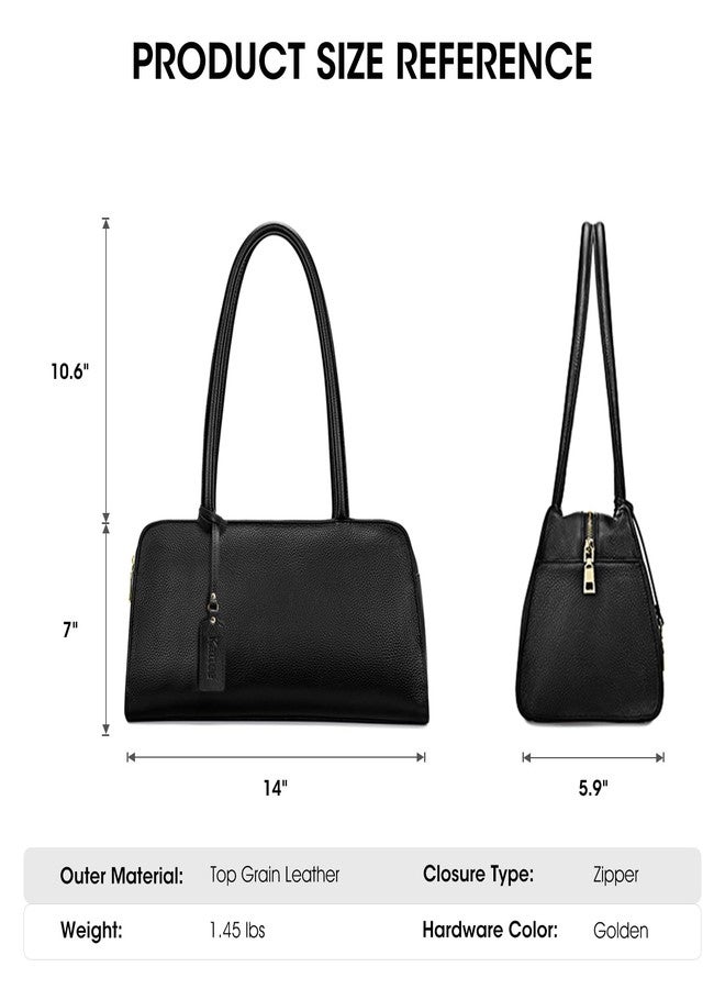 Kattee Leather Purses and Handbags for Women Medium Top-handle Tote Bag Satchel Shoulder Bags - Image 3