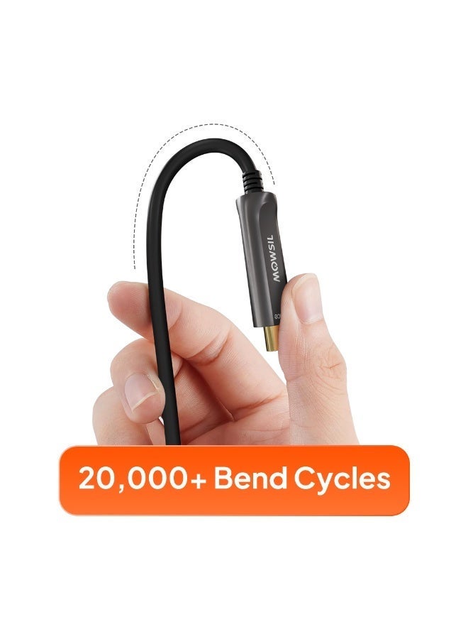 Mowsil USB 3.2 Gen 2 Type-A to USB-C AOC Cable 10M,10Gbps Active Optical Data Cable, USB-A Male to USB-C Male - Image 4