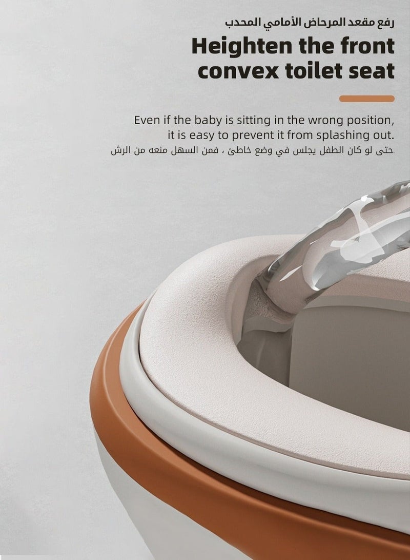 DOOKOO Baby Potty Training Seat, Kid Size Potty, Realistic Potty Training Toilet with Lid Back, Babies Toilets with a Brush for Toddlers Infants Kids Boys Girls, Easy to Empty and Clear - Image 5