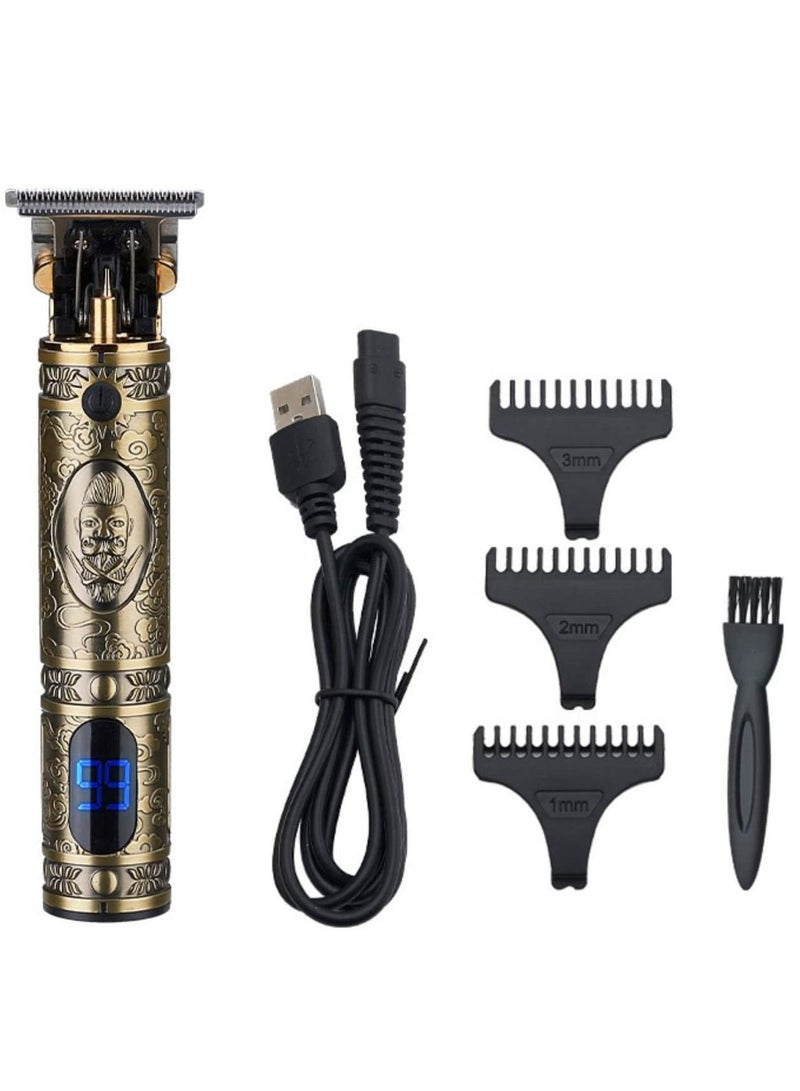 LCD Digital Electric Hair Clippers Engraving Trimming - Image 3