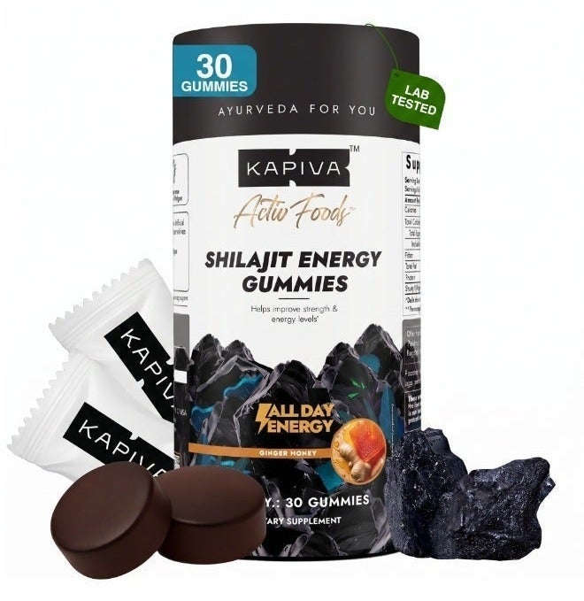 Kapiva Himalayan Shilajit Energy Gummies with Ashwagandha | Ginger Honey Flavor | 30N - Image 1