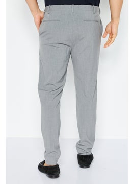 Asos Design Men Regular Fit Solid Straight Leg Pants, Grey  - Image 4