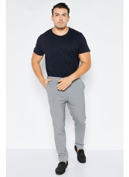 Asos Design Men Regular Fit Solid Straight Leg Pants, Grey  - Image 3