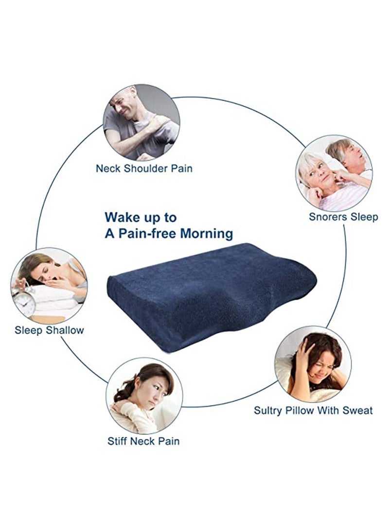 ماكس كمفورت وسادة نوم طبية مطورة ميموري فوم للوقاية من آلام الرقبة والكتف والعمود الفقرى - Image 5
