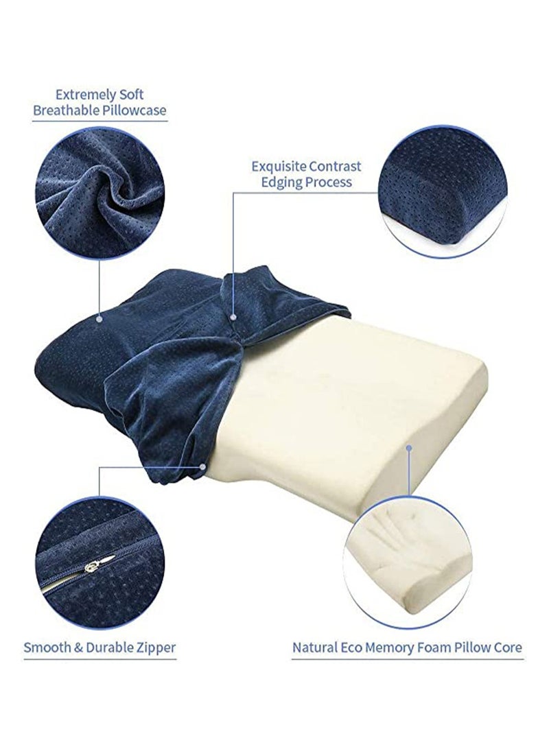 ماكس كمفورت وسادة نوم طبية مطورة ميموري فوم للوقاية من آلام الرقبة والكتف والعمود الفقرى - Image 3