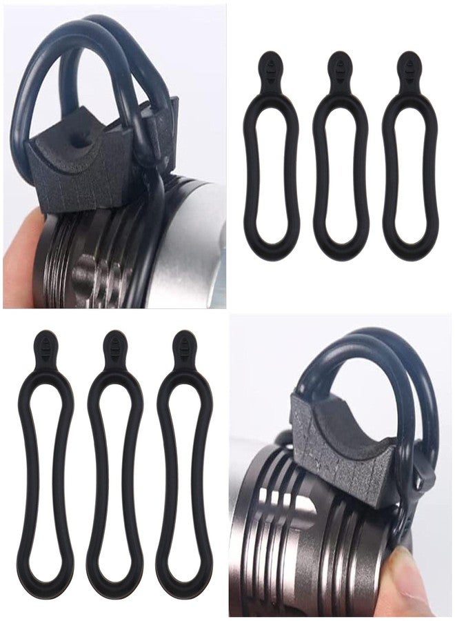 Create idea 12PCS Bicycle Silicone Fixing Straps Bands for Fastening Bike Light Flashlight Headlamp Stretchable O Rings Mounting Holder Bike Accessories Black - Image 4