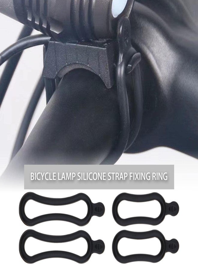 Create idea 12PCS Bicycle Silicone Fixing Straps Bands for Fastening Bike Light Flashlight Headlamp Stretchable O Rings Mounting Holder Bike Accessories Black - Image 2