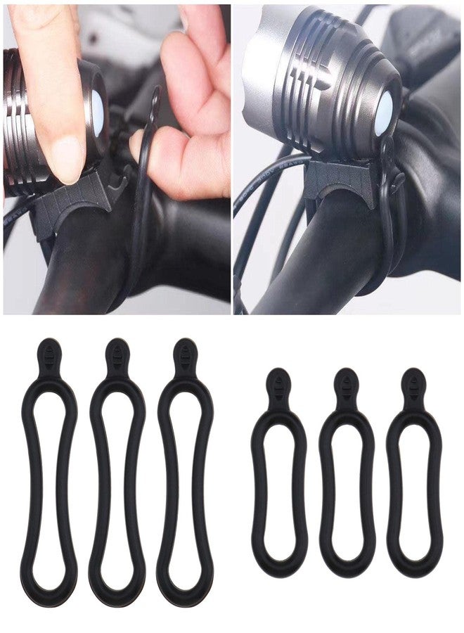 Create idea 12PCS Bicycle Silicone Fixing Straps Bands for Fastening Bike Light Flashlight Headlamp Stretchable O Rings Mounting Holder Bike Accessories Black - Image 5