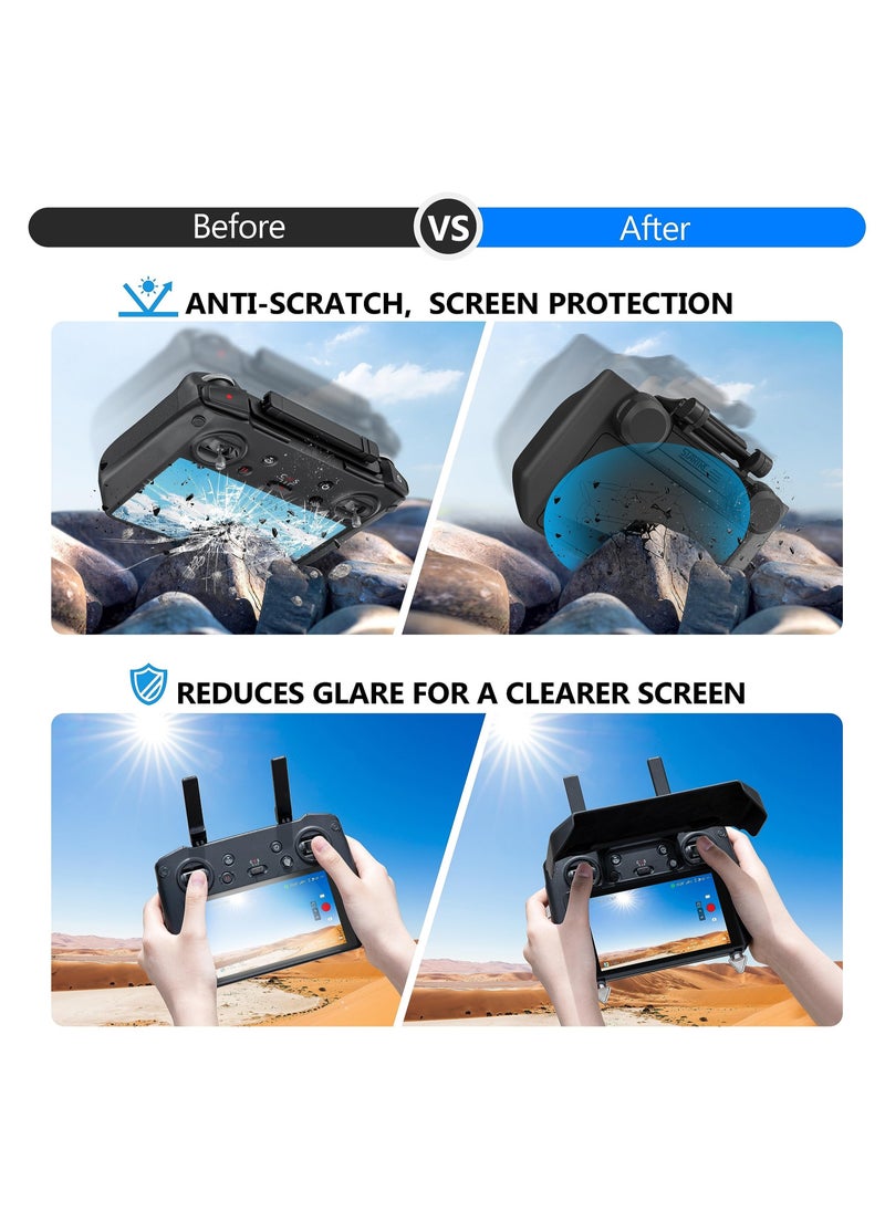 Excefore 2 in1 Sun Hood Sunshade Joysticks Protector for DJI RC Pro Remote Controller, Full Screen Protection Compatible with DJI Mavic 3 Classic/Mavic 3/Mini 3 Pro/Air 2S Accessories  - Image 2