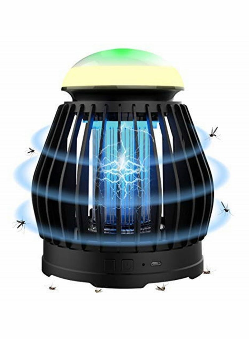 SYOSI Mosquito Killer Lamp, Electricity UV Trap 3 Lighting Modes Bug Zapper, USB Rechargeable Mosquito Zapper with 8-Color Breathing RGB Light for Indoor and outdoor  - Image 1