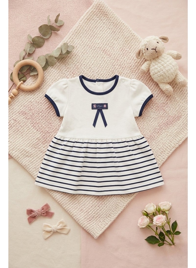 Lucky Kids Nautical Striped Dress and Matching Panty Set - Image 1