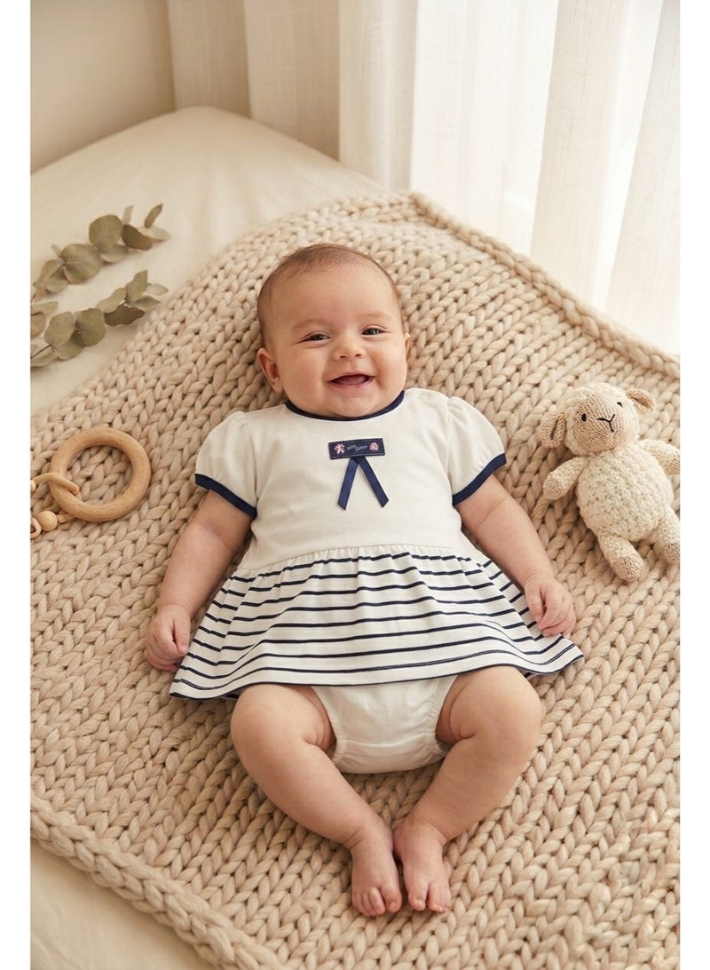 Lucky Kids Nautical Striped Dress and Matching Panty Set - Image 2