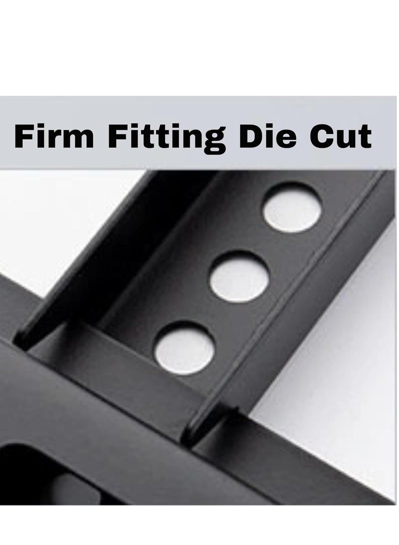 هامود حامل حائط ثابت HMD-959 للتلفزيون عالي التحمل لشاشات LED وLCD وOLED مقاس 55-120 بوصة، أقصى دقة VESA 900x600، سعة تحميل 150 كجم، إطار فولاذي فائق القوة، تصميم منخفض الارتفاع (أسود) - Image 3