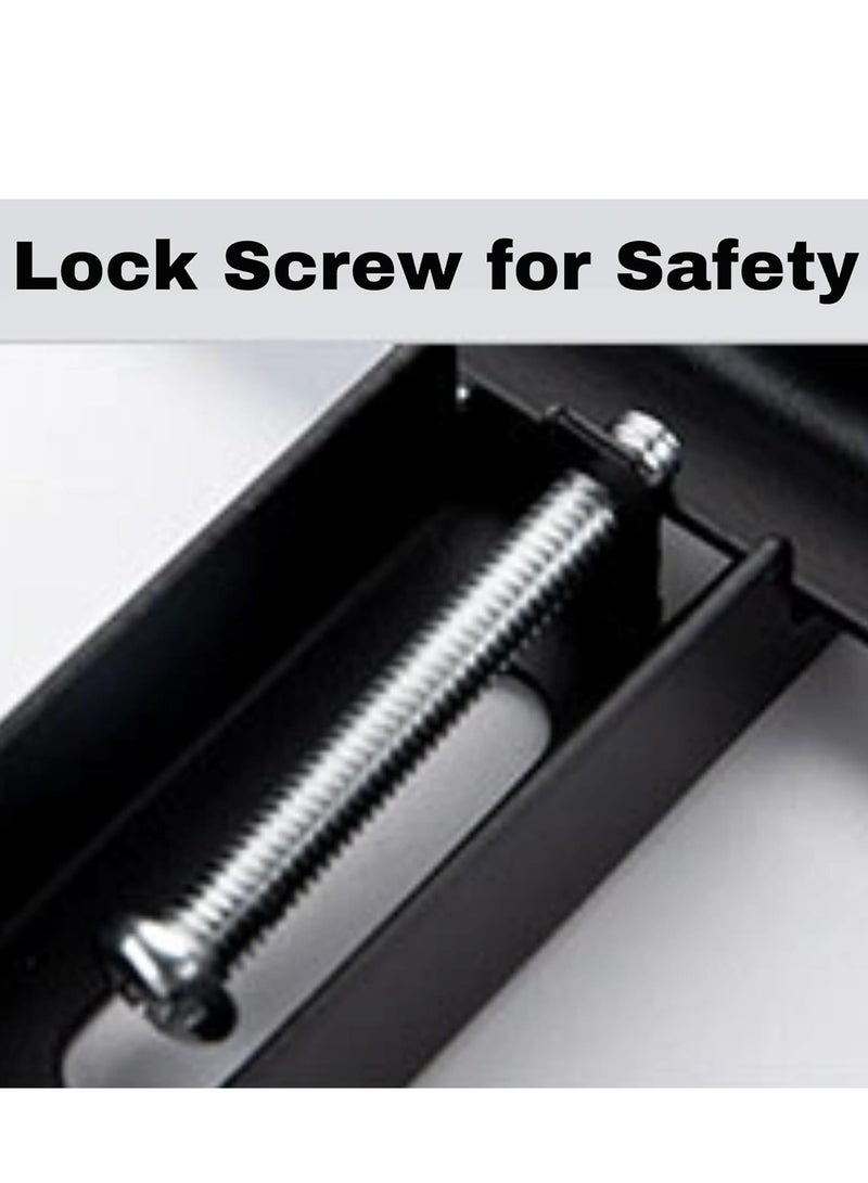 هامود حامل حائط ثابت HMD-959 للتلفزيون عالي التحمل لشاشات LED وLCD وOLED مقاس 55-120 بوصة، أقصى دقة VESA 900x600، سعة تحميل 150 كجم، إطار فولاذي فائق القوة، تصميم منخفض الارتفاع (أسود) - Image 4