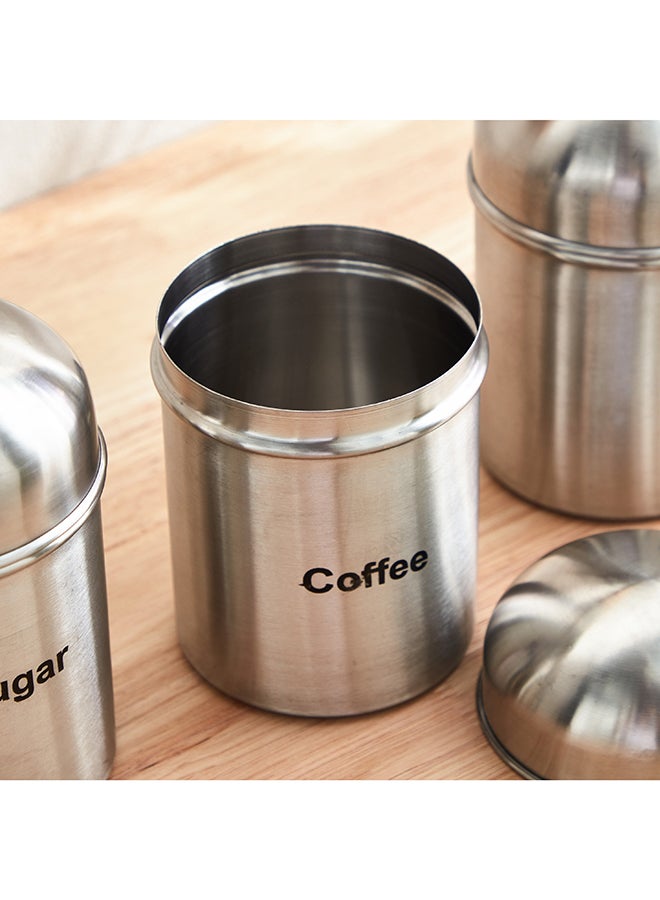 Home Box طقم حاويات من الفولاذ للشاي والقهوة والسكر مكون من 3 قطع سعة 600 مل - Image 4