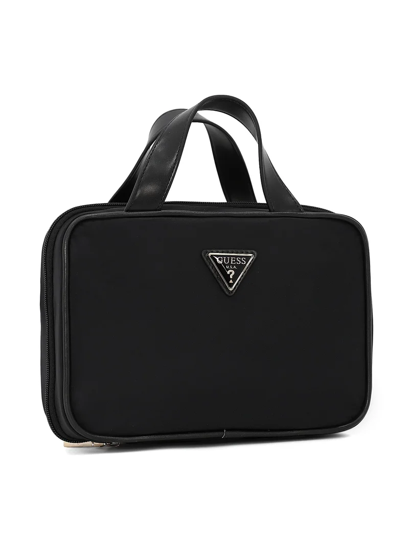 GUESS Guess Travel Toiletry Bag with Top Handle – Lightweight Zippered Organizer Pouch