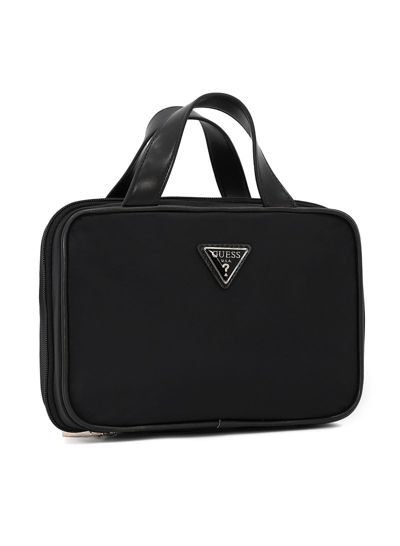 Guess Travel Toiletry Bag with Top Handle – Lightweight Zippered Organizer Pouch - Image 1