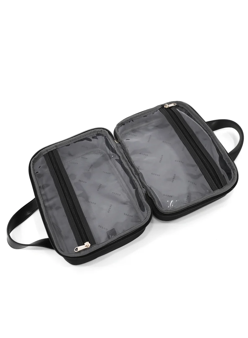 GUESS Guess Travel Toiletry Bag with Top Handle – Lightweight Zippered Organizer Pouch