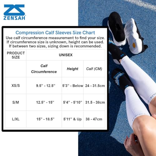Zensah Calf/Shin Compression Sleeve - Made in the USA Single Leg Compression Sleeve for Shin Splint Relief, Recovery, Running (Purple, Small/Medium) - Image 2
