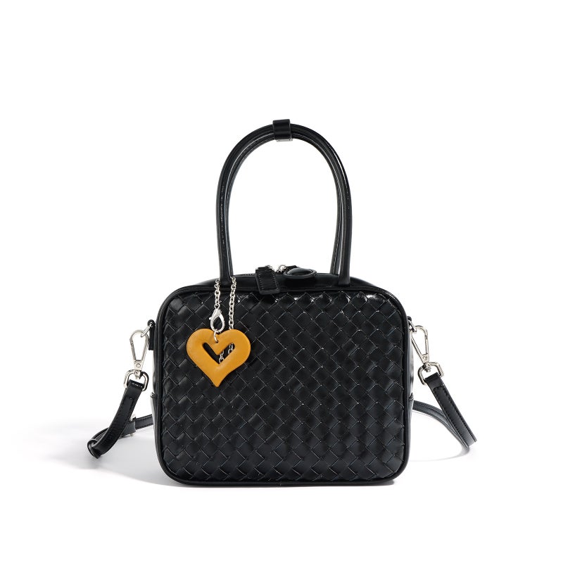 Spring Cowhide Bowling Bag 2025 Spring Women'S Textured Crossbody Bag Commuting Easiest For Match Shoulder Bag Handbag - Image 1
