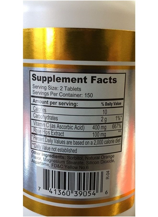 Nu-Health - Nu Health Vitamin C Chewable 500mg 300 Tablets - Image 1