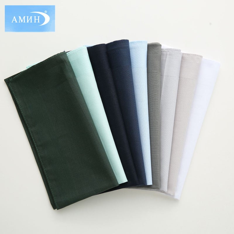 40Cm Cotton High-Grade Plain Satin Handkerchief Cotton Men'S Business Pocket Towel Handkerchief Wedding Gift Can Be Processed - Image 3