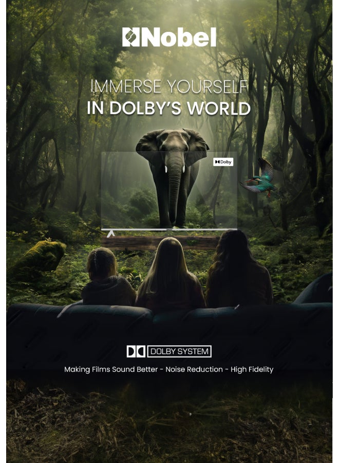 Nobel 70” 4K UHD VIDAA Smart TV | Ultra HD DLED Display | Built-in Netflix, YouTube & Prime Video | Voice Control & Bluetooth | Dual-Band Wi-Fi | 3 HDMI & 2 USB Ports | Dolby Audio for Cinematic Sound UHD70VID Black - Image 4