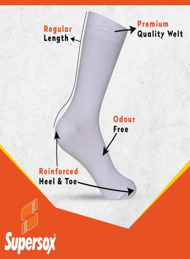 Supersox Regular School Uniform Socks for Kids, Made with Breathable, Anti Odour & Moisture Absorbent Combed Cotton with a Extra Durable Welt, Ideal For All Day Wear (Pack Of 5), With Organizer - Image 3