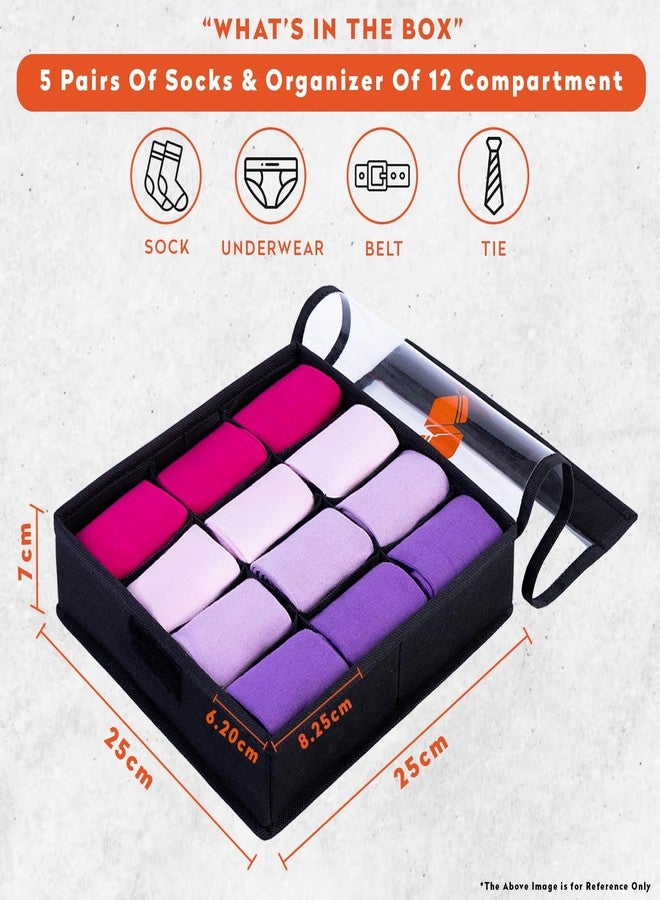Supersox Regular School Uniform Socks for Kids, Made with Breathable, Anti Odour & Moisture Absorbent Combed Cotton with a Extra Durable Welt, Ideal For All Day Wear (Pack Of 5), With Organizer - Image 4