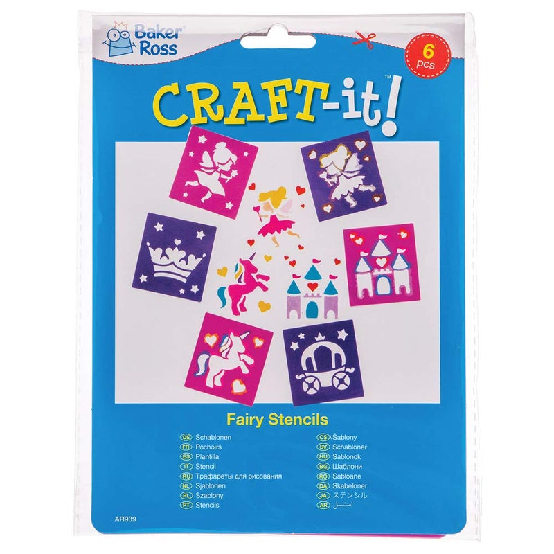 Baker Ross Fairy Stencils (Pack of 6) - Creative Hobbies - Image 2